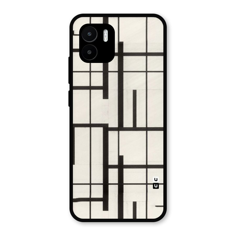 Black Unsymmetry Metal Back Case for Redmi A2