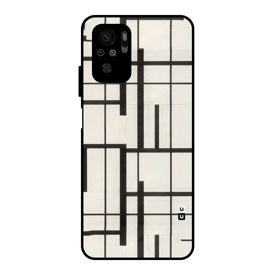 Black Unsymmetry Metal Back Case for Redmi Note 10
