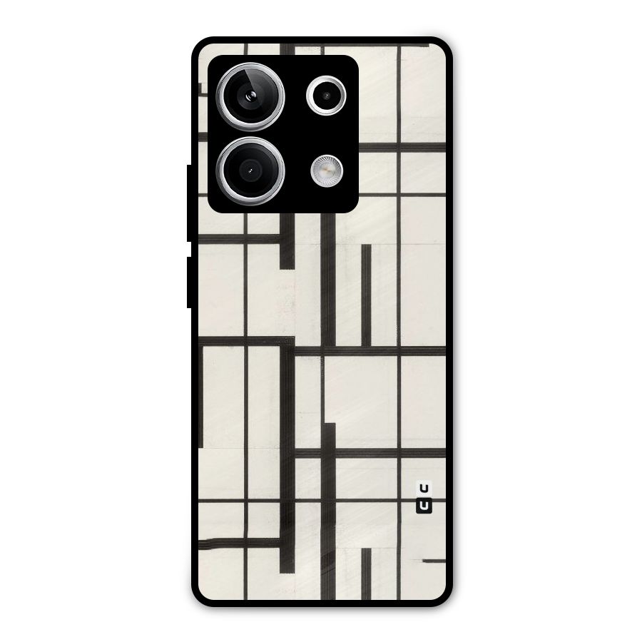 Black Unsymmetry Metal Back Case for Redmi Note 13 5G