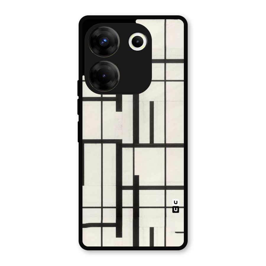 Black Unsymmetry Metal Back Case for Tecno Camon 20 Pro