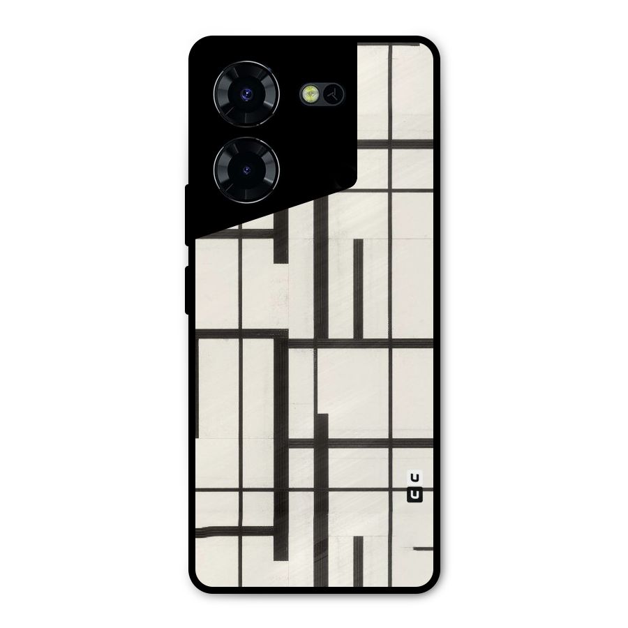 Black Unsymmetry Metal Back Case for Tecno Pova 5 Pro 5G