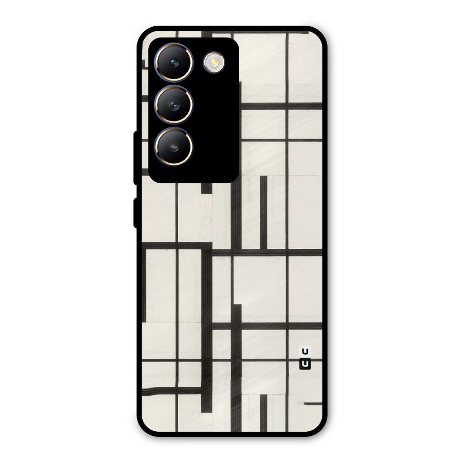 Black Unsymmetry Metal Back Case for Vivo T3 5G