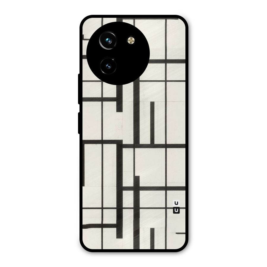 Black Unsymmetry Metal Back Case for Vivo T3x