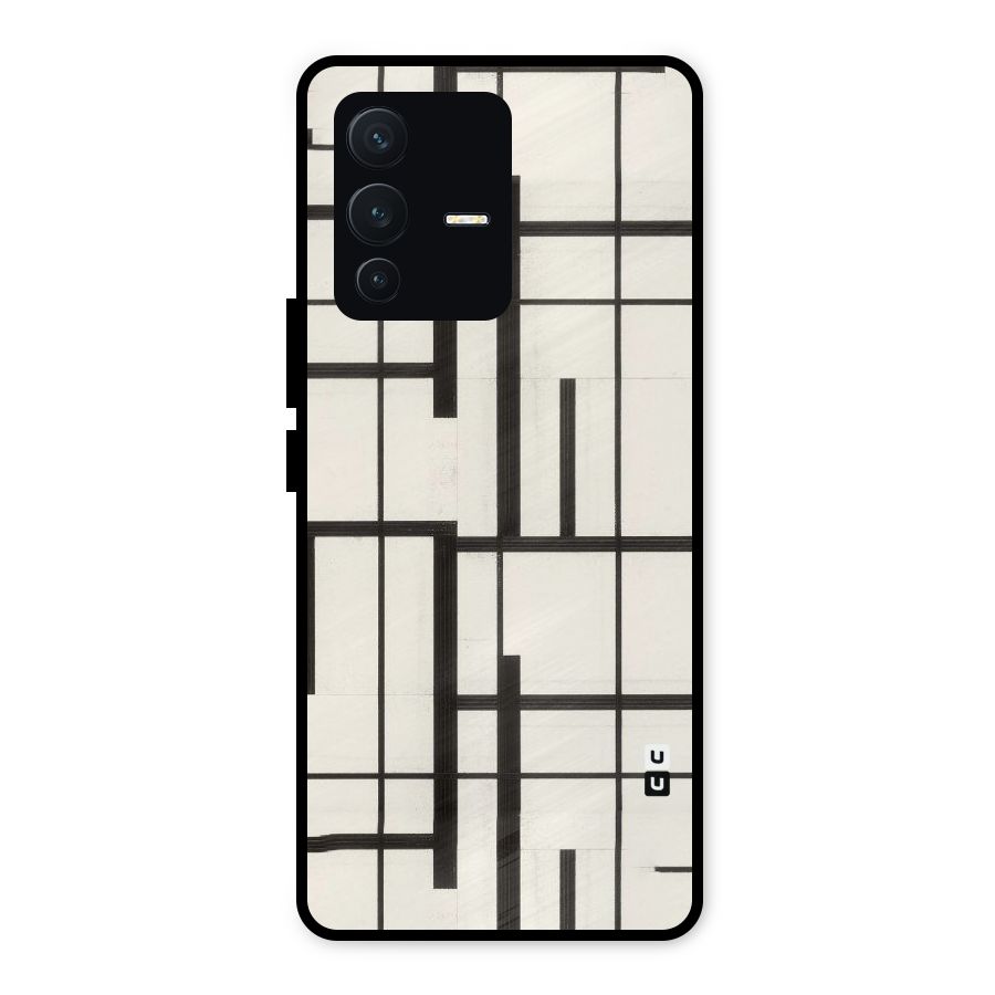 Black Unsymmetry Metal Back Case for Vivo V23 5G