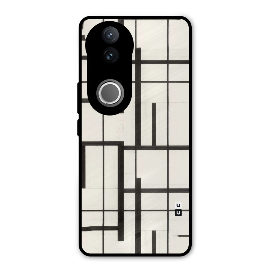 Black Unsymmetry Metal Back Case for Vivo V50e