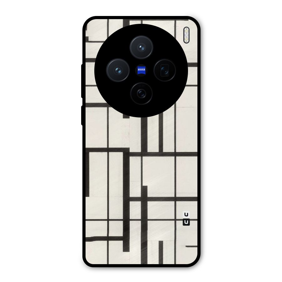 Black Unsymmetry Metal Back Case for Vivo X200