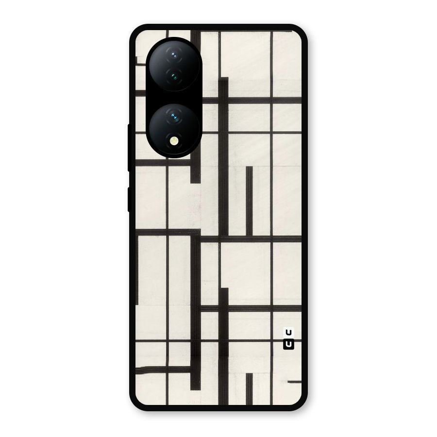 Black Unsymmetry Metal Back Case for Vivo Y100a