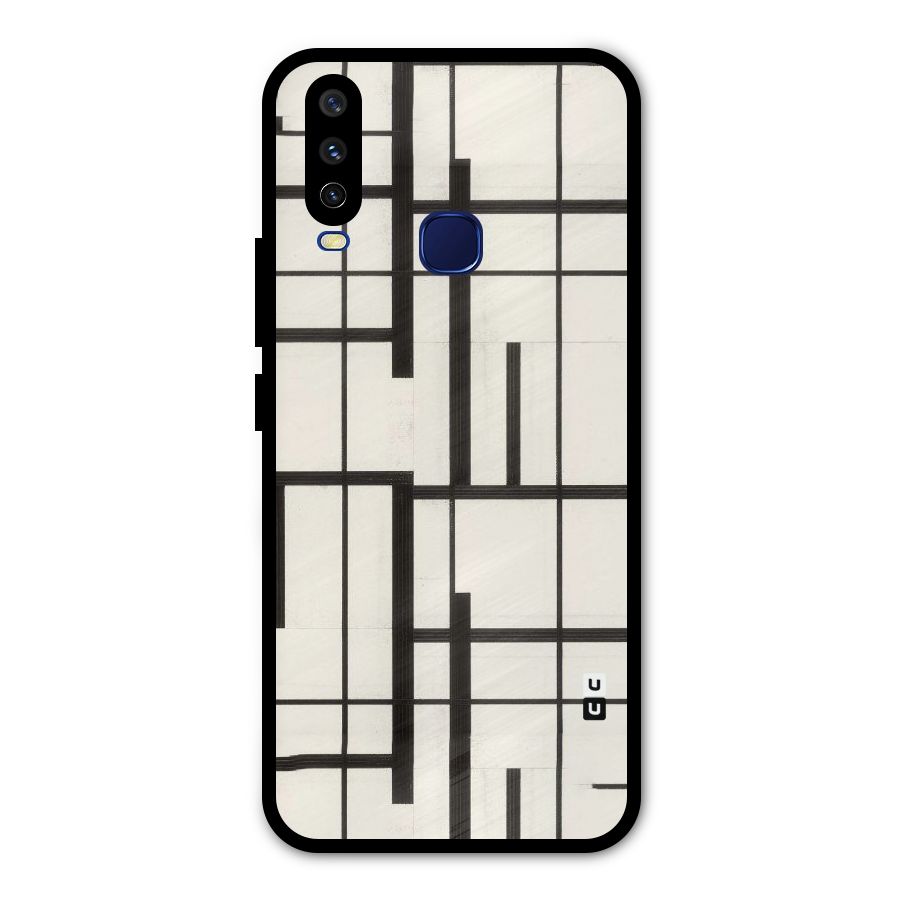 Black Unsymmetry Metal Back Case for Vivo Y12