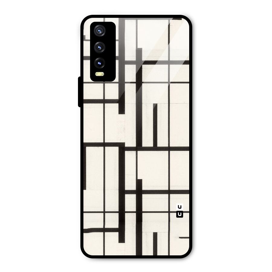 Black Unsymmetry Metal Back Case for Vivo Y20