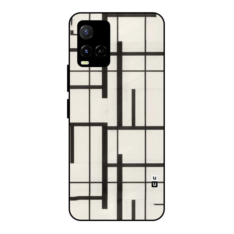 Black Unsymmetry Metal Back Case for Vivo Y21T