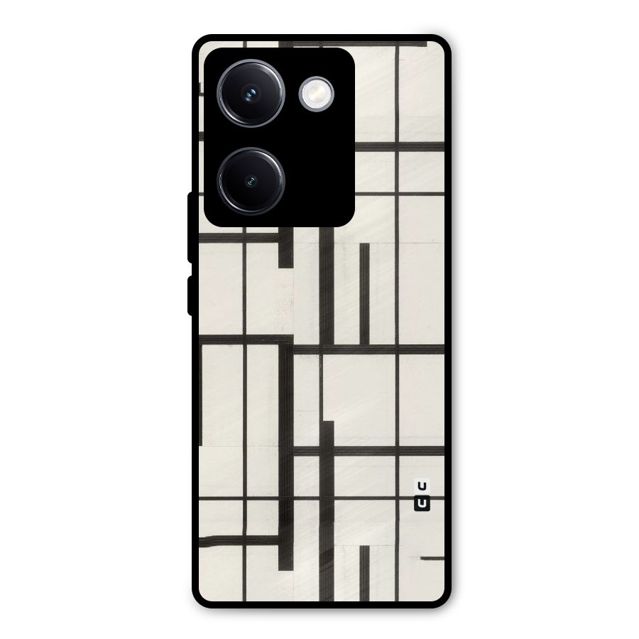 Black Unsymmetry Metal Back Case for Vivo Y300 Plus