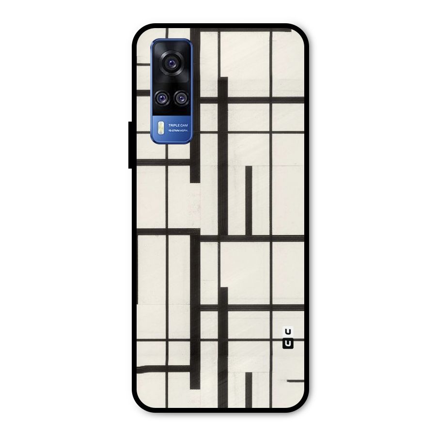 Black Unsymmetry Metal Back Case for Vivo Y31