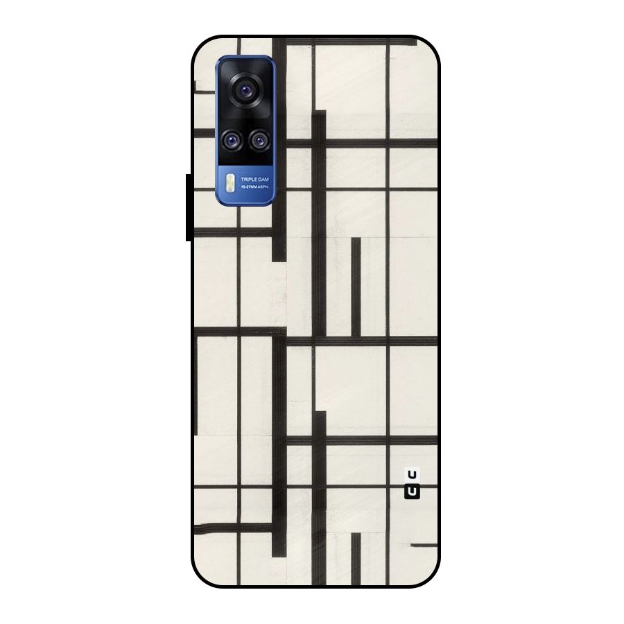 Black Unsymmetry Metal Back Case for Vivo Y51