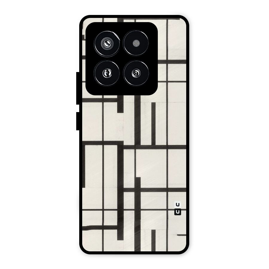 Black Unsymmetry Metal Back Case for Xiaomi 14 Pro