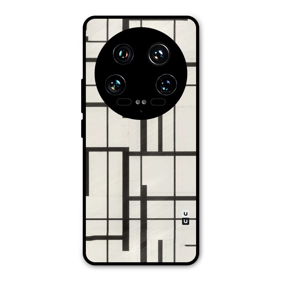 Black Unsymmetry Metal Back Case for Xiaomi 14 Ultra
