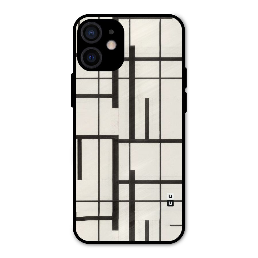 Black Unsymmetry Metal Back Case for iPhone 12 Mini