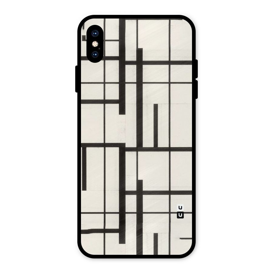 Black Unsymmetry Metal Back Case for iPhone XS Max
