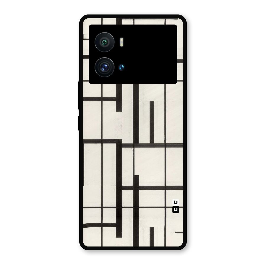 Black Unsymmetry Metal Back Case for iQOO 9 Pro