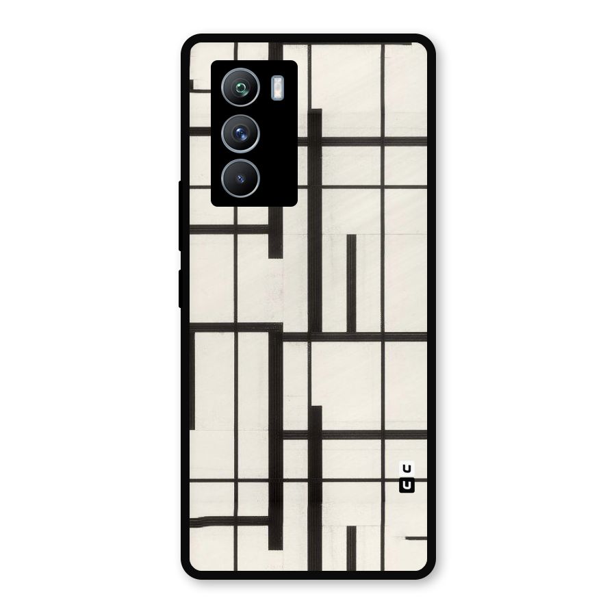 Black Unsymmetry Metal Back Case for iQOO 9 SE