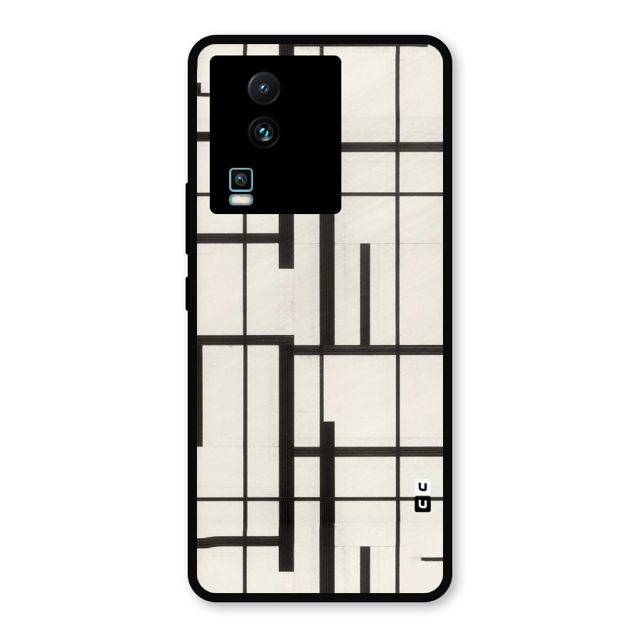 Black Unsymmetry Metal Back Case for iQOO Neo 7 Pro