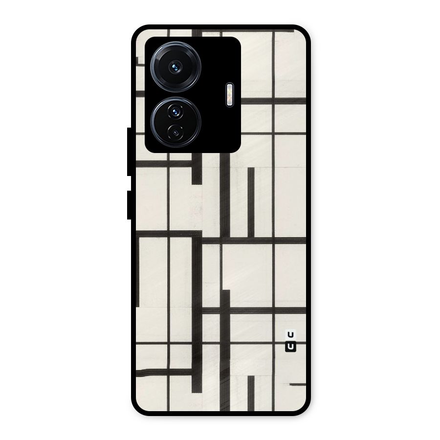 Black Unsymmetry Metal Back Case for iQOO Z6