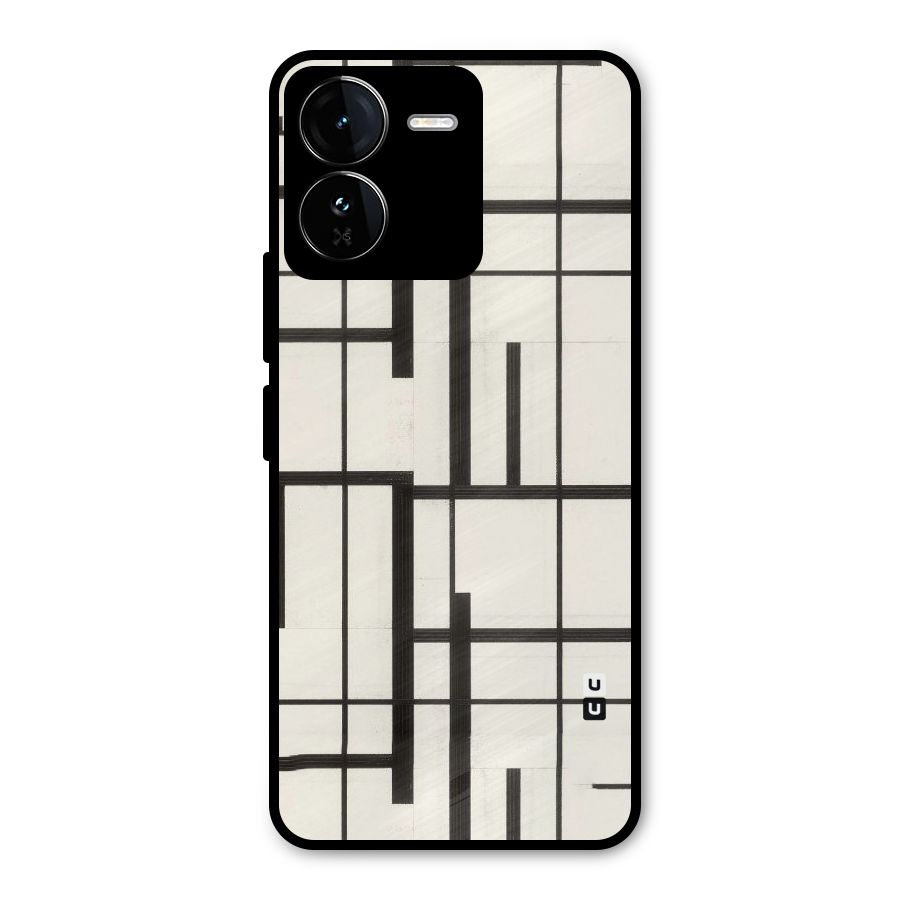 Black Unsymmetry Metal Back Case for iQOO Z9
