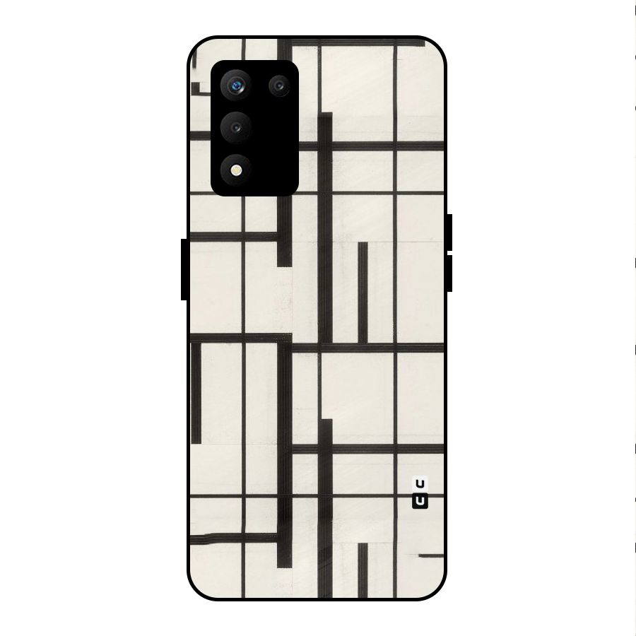 Black Unsymmetry Metal Back Case for realme 9 5G SE