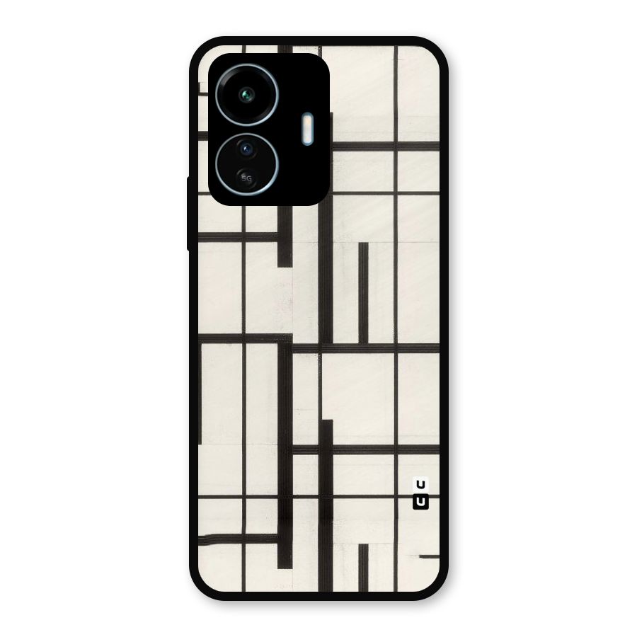 Black Unsymmetry Metal Back Case for vivo iQOO Z6 Lite 5G