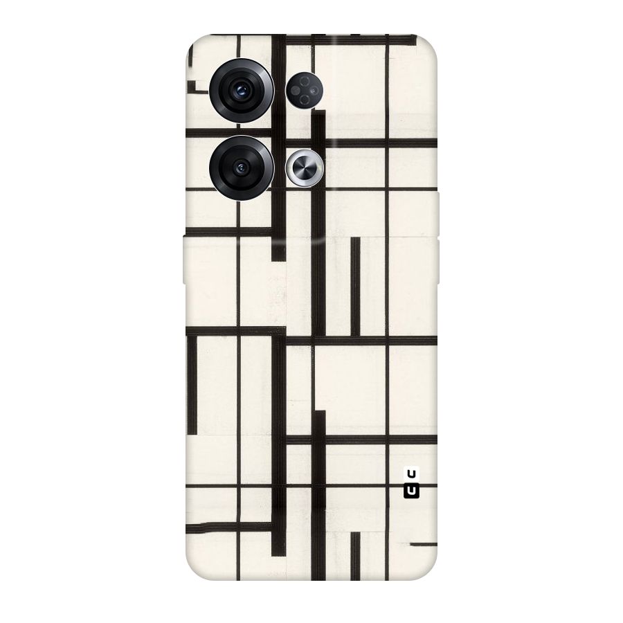 Black Unsymmetry Original Polycarbonate Back Case for Oppo Reno8 Pro 5G