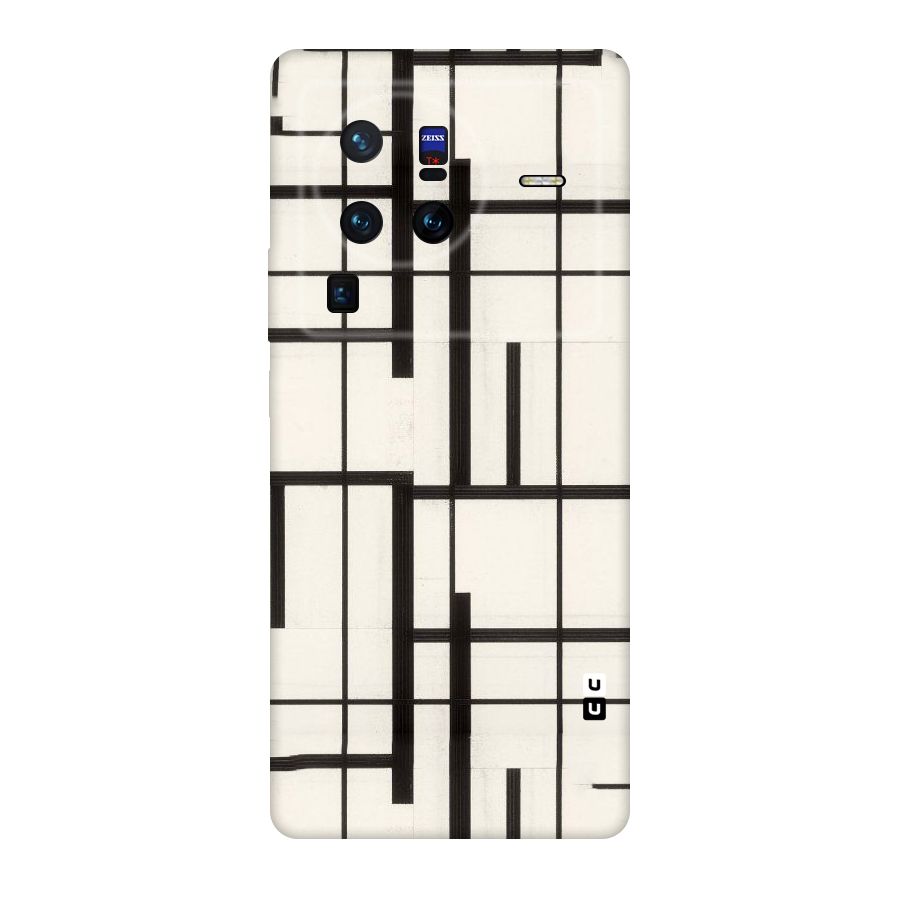 Black Unsymmetry Original Polycarbonate Back Case for Vivo X80