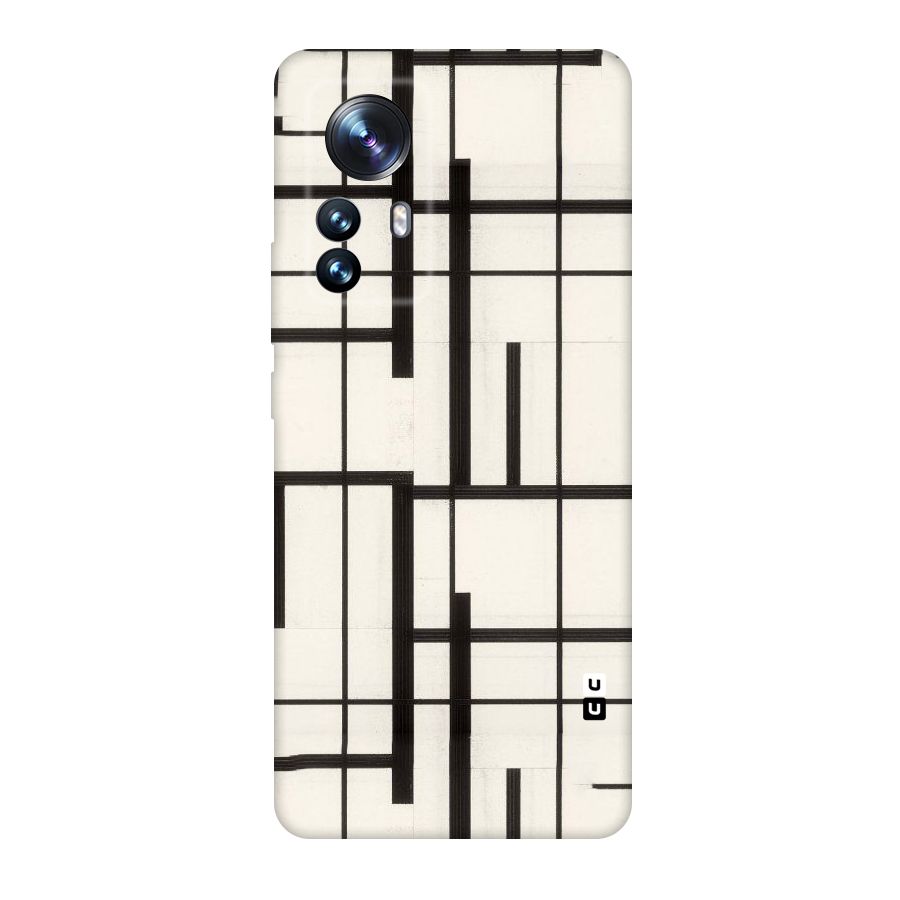 Black Unsymmetry Original Polycarbonate Back Case for Xiaomi 12 Pro