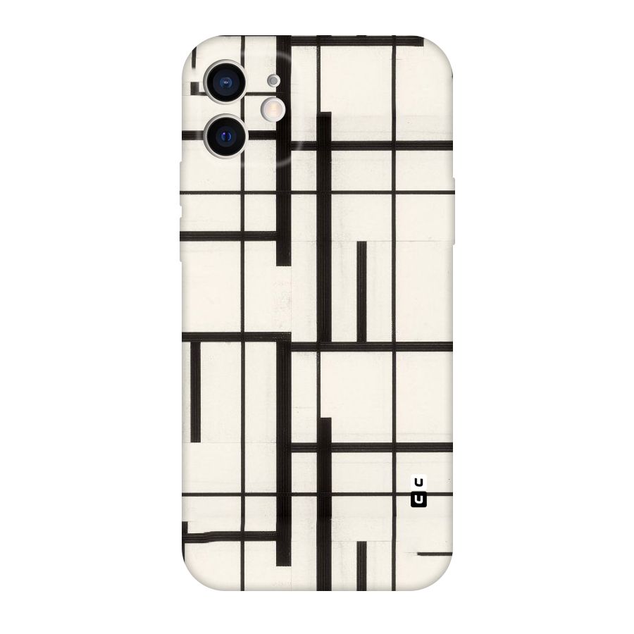 Black Unsymmetry Original Polycarbonate Back Case for iPhone 12