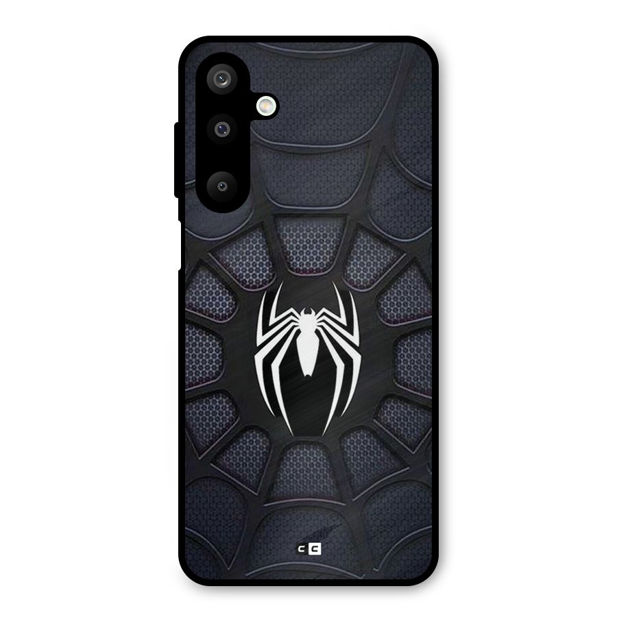 Black Web Metal Back Case for Galaxy M16