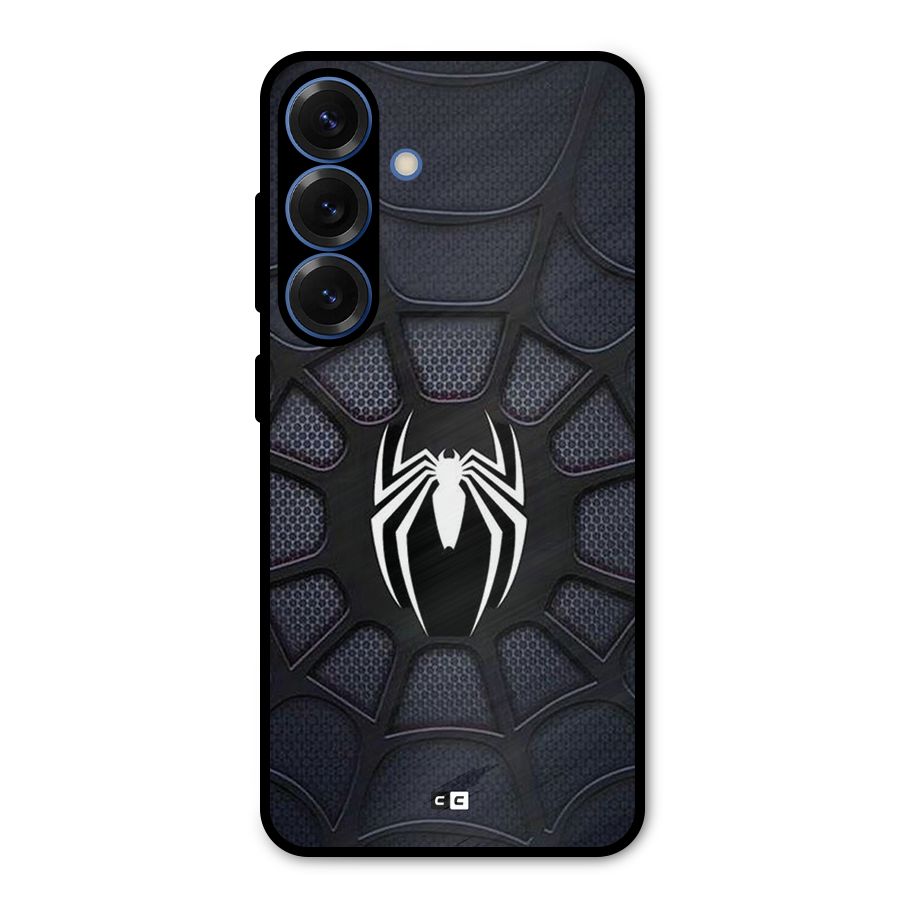 Black Web Metal Back Case for Galaxy S25