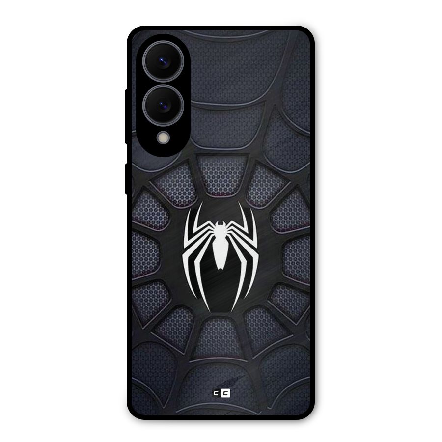 Black Web Metal Back Case for Galaxy S25 Edge