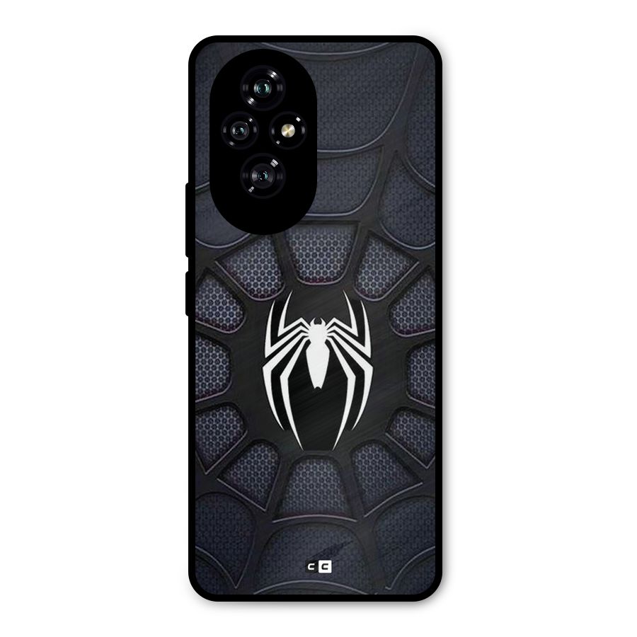 Black Web Metal Back Case for Honor 200