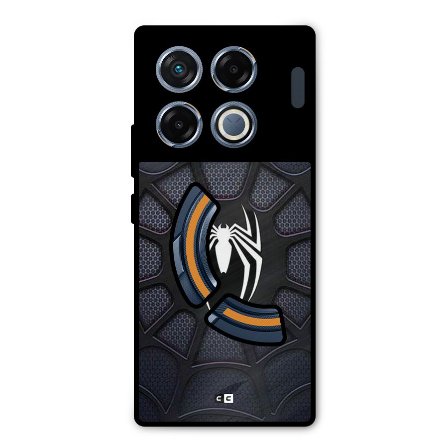 Black Web Metal Back Case for Infinix GT 20 Pro