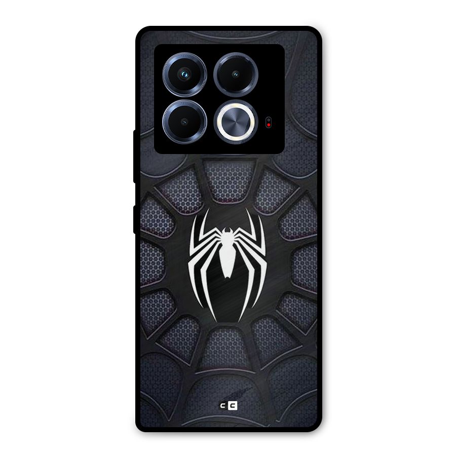 Black Web Metal Back Case for Infinix Note 40 5G