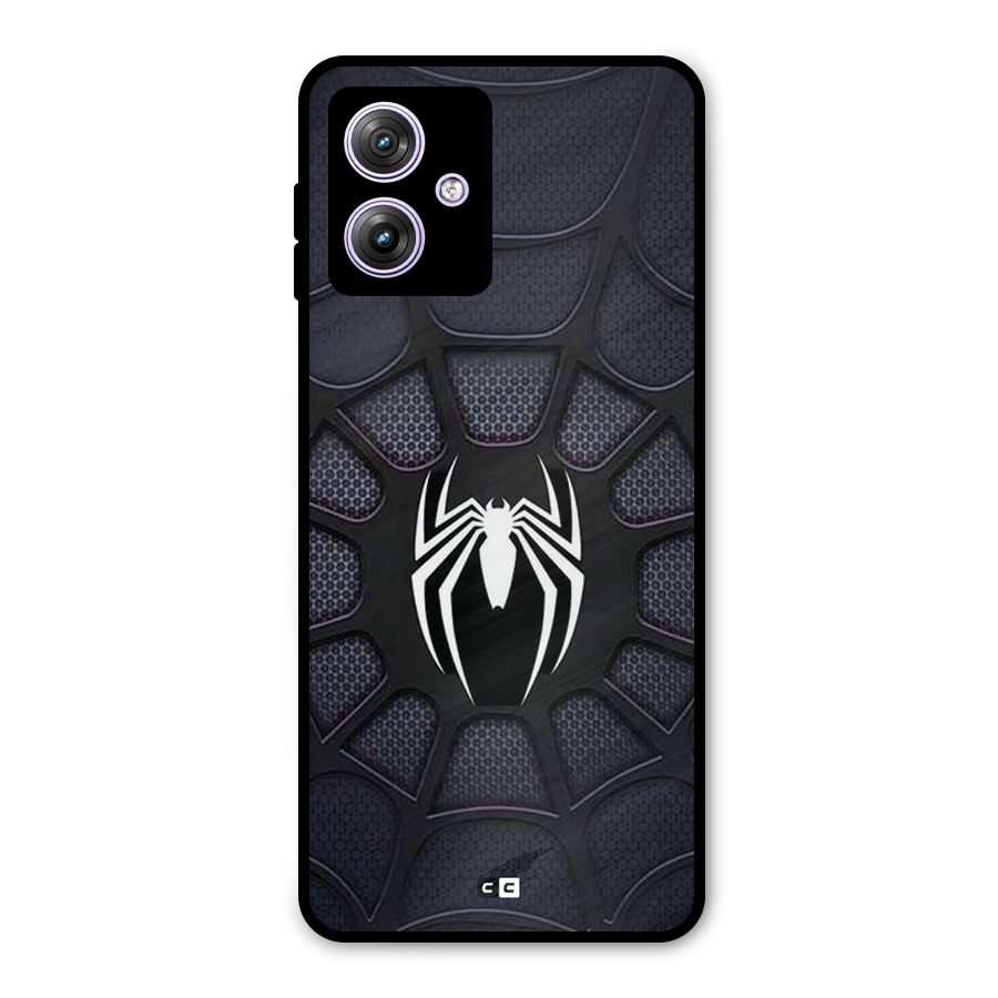 Black Web Metal Back Case for Moto G64