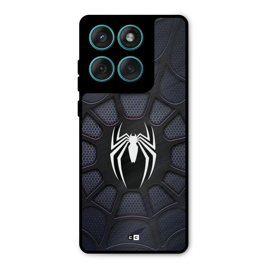 Black Web Metal Back Case for Motorola Edge 60 Fusion