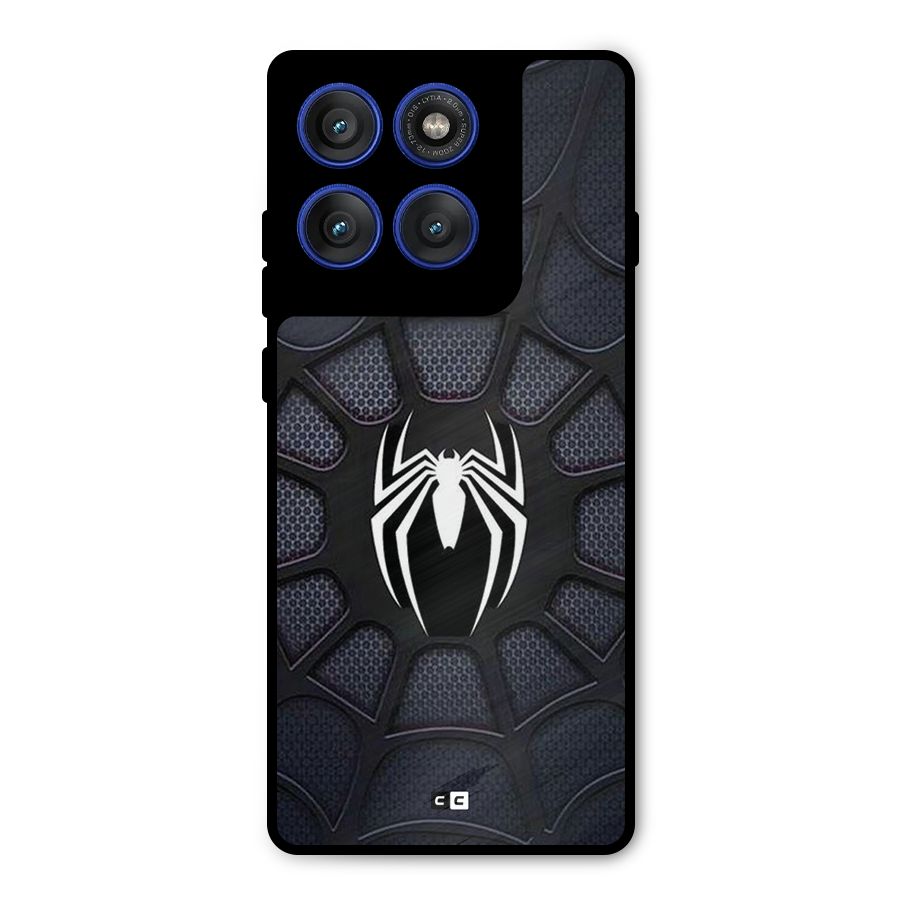 Black Web Metal Back Case for Motorola Edge 60 Pro