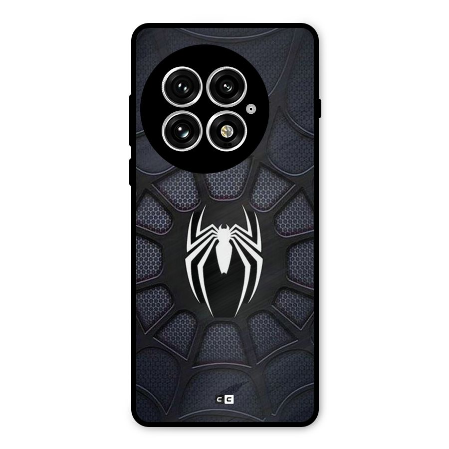 Black Web Metal Back Case for OnePlus 13