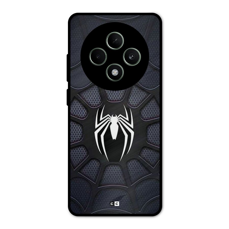 Black Web Metal Back Case for Oppo F27