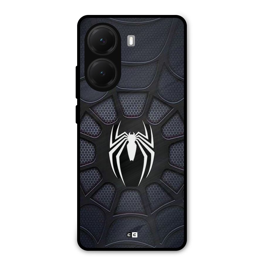 Black Web Metal Back Case for Poco X7 Pro