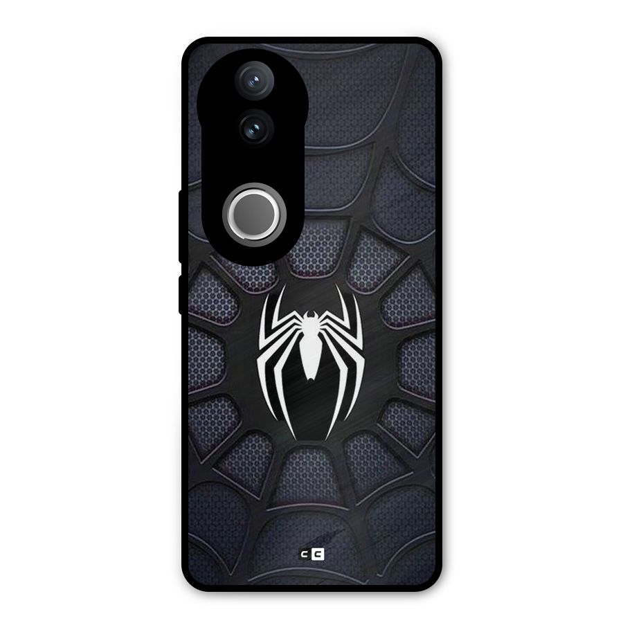Black Web Metal Back Case for Vivo V50