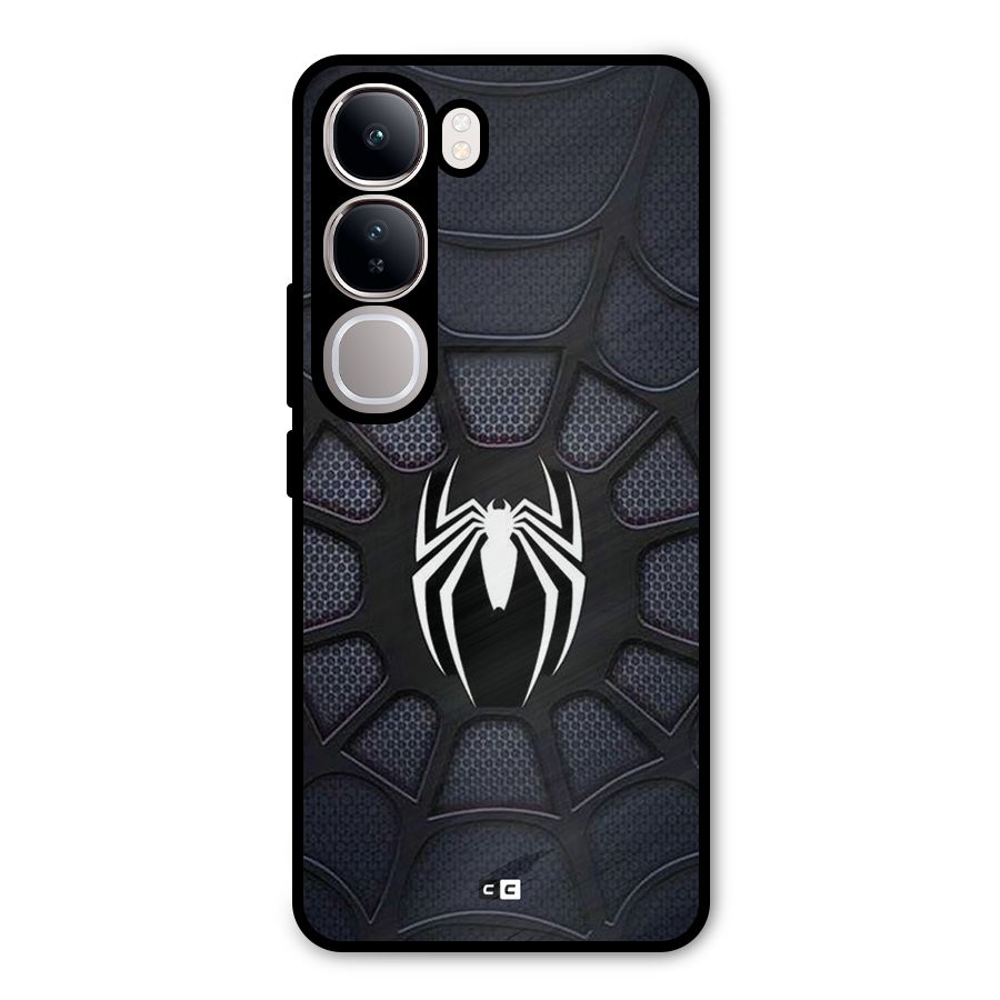 Black Web Metal Back Case for Vivo Y300