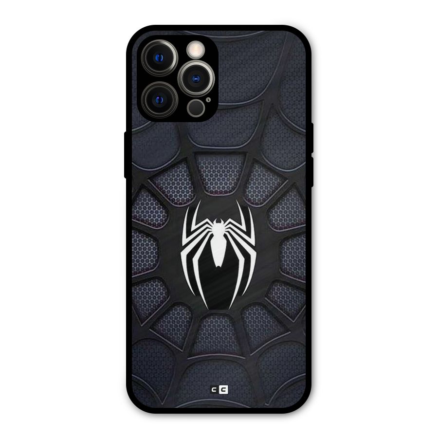 Black Web Metal Back Case for iPhone 12 Pro Max