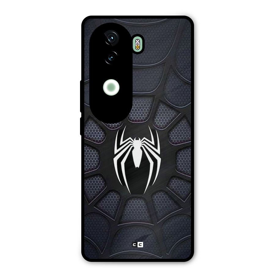 Black Web Metal Back Case for iQOO Z9s