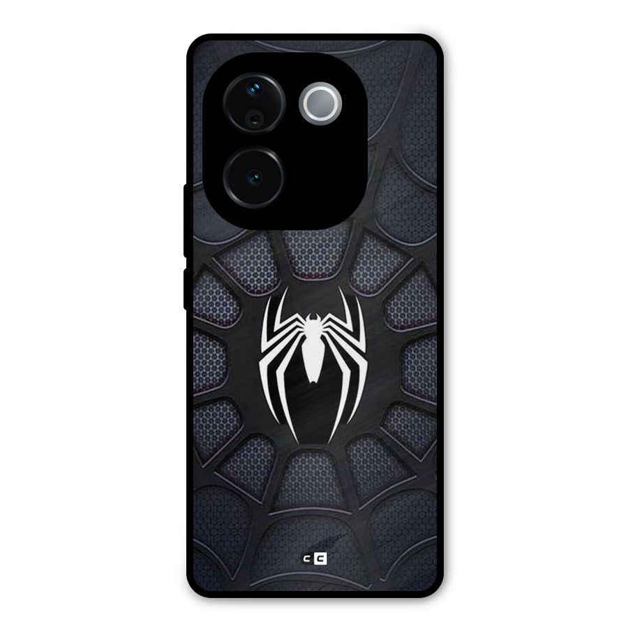 Black Web Metal Back Case for iQOO Z9s Pro