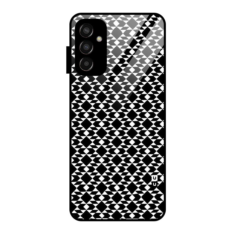 Black White Diamond Abstract Glass Back Case for Galaxy F13